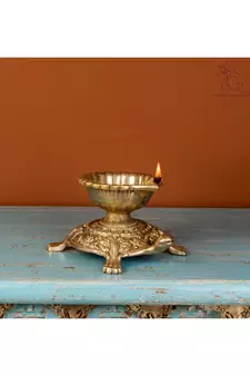 Brass Tortoise Diya