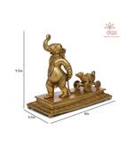 Brass Ganesha pulling Moushak