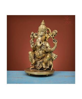 Lord Ganesha Murti on Moushak 3