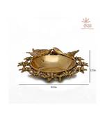 Brass Urli Flower Butterfly
