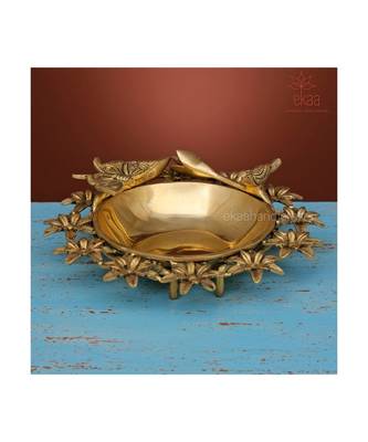 Brass Urli Flower Butterfly 3