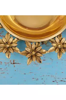 Brass Urli Flower Butterfly