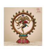 Brass Natraj with Stonework