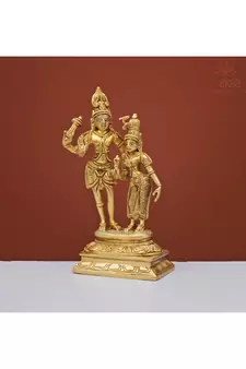 Vishnu Lakshmi Murti in Brass