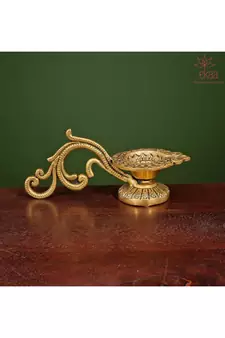 Brass Small Diya with Handle
