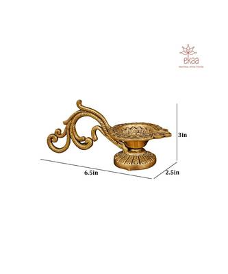 Brass Small Diya with Handle 3
