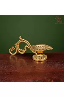 Brass Small Diya with Handle