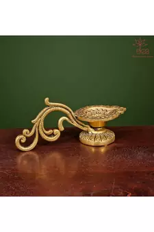 Brass Small Diya with Handle