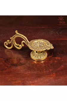 Brass Small Diya with Handle