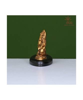 ekaa handicrafts brass ganesh lakshmi idol – gold 4