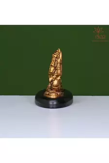 ekaa handicrafts brass ganesh lakshmi idol – gold