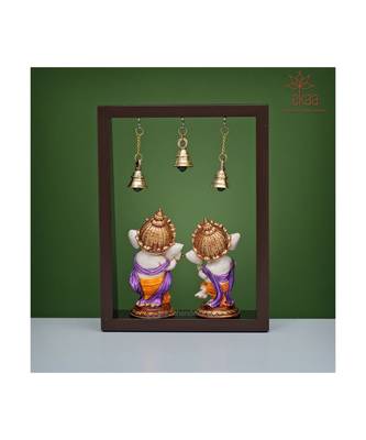 Wooden Frame Musical Ganesh- Baby Ganesha playing instruments 3