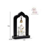 Marble carved Lord Ganesha with Brass Temple Bell