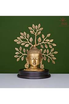 Brass Buddha with Tree of Life