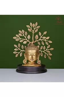 Brass Buddha with Tree of Life