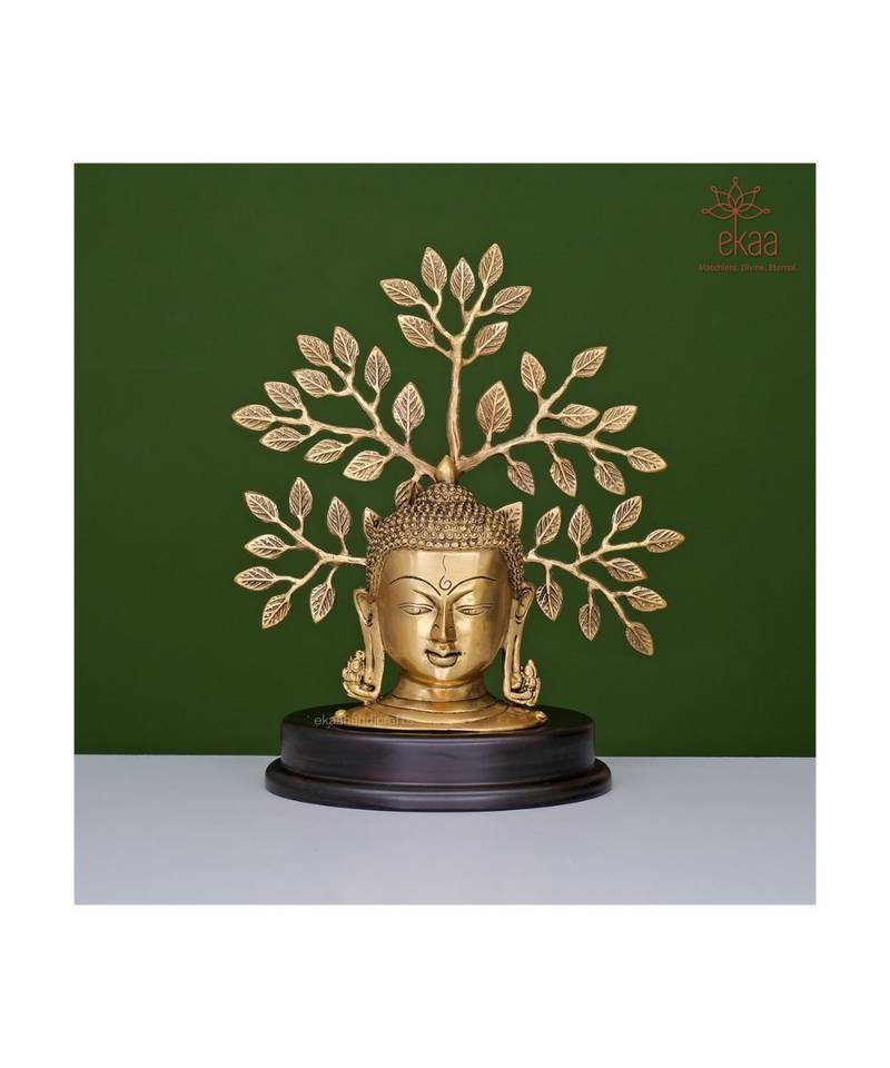 Brass Buddha with Tree of Life