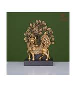 Brass Kamdhenu with Kalpvruksh