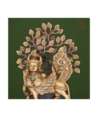 Brass Kamdhenu with Kalpvruksh 4
