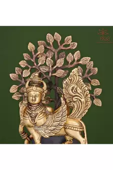 Brass Kamdhenu with Kalpvruksh