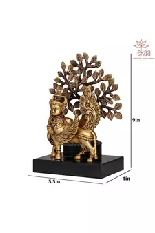 Brass Kamdhenu with Kalpvruksh
