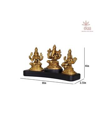 Ganesh Lakshmi Saraswati on Wooden Base 5