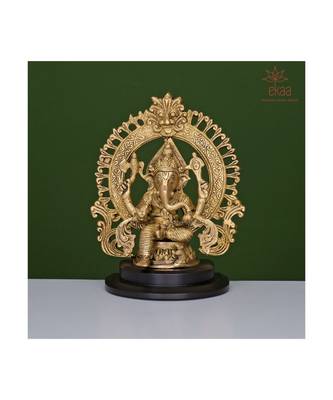 Lord Ganesha on Wooden Base 1