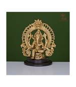 Lord Ganesha on Wooden Base