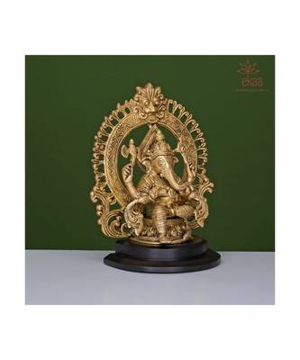 Lord Ganesha on Wooden Base 2