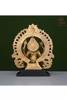 Lord Ganesha on Wooden Base