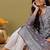 Women Hand Embroidered Grey Georgette Lucknow Chikan Kurta With Slip