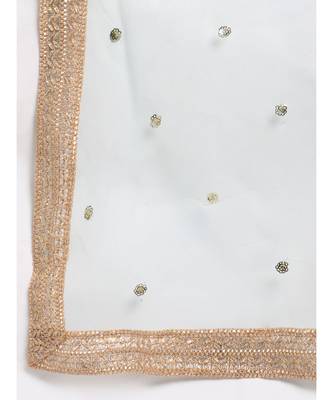 Navy Blue Festive Velvet Straight Kurti With Pants and Sequin Dupatta 4