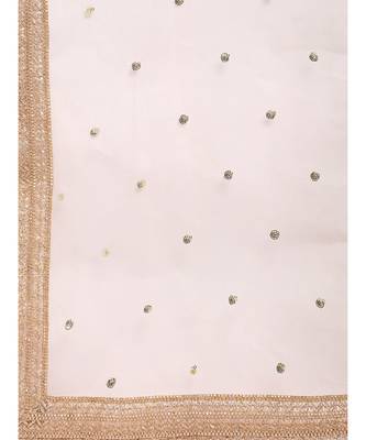 Absolute Peach Georgette Anarkali With Churidar and Sequin Dupatta 4