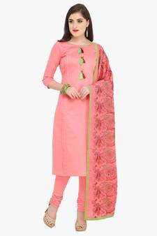 Pink embroidered cotton salwar