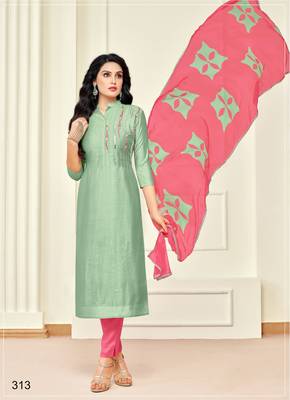 Green printed cotton salwar 1