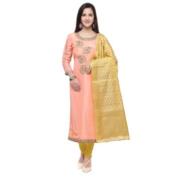Pink embroidered cotton salwar 1