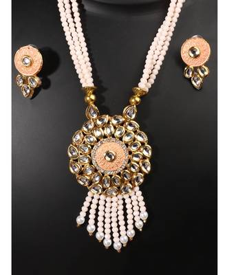Multicolor Meenakari Long Crystal Necklace & Earring 1