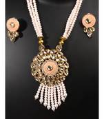 Multicolor Meenakari Long Crystal Necklace & Earring