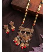 Multicolor Meenakari Long Crystal Necklace & Earring