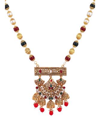 Multicolor Meenakari Long Crystal Necklace & Earring 4