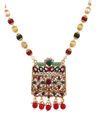 Multicolor Meenakari Long Crystal Necklace & Earring 4