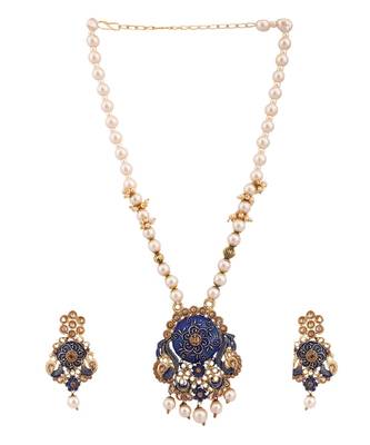 Multicolor Meenakari Long Crystal Necklace & Earring 2