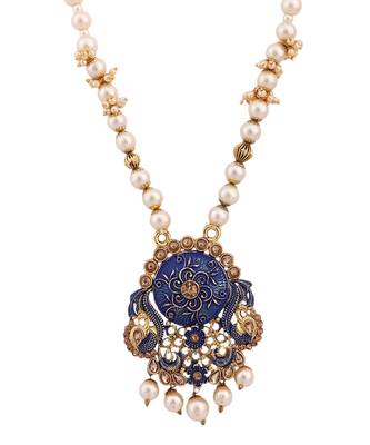 Multicolor Meenakari Long Crystal Necklace & Earring 3