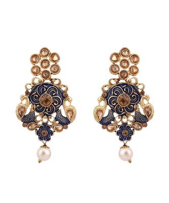 Multicolor Meenakari Long Crystal Necklace & Earring 5