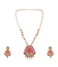 Multicolor Meenakari Long Crystal Necklace & Earring
