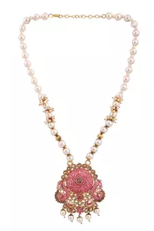 Multicolor Meenakari Long Crystal Necklace & Earring
