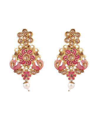 Multicolor Meenakari Long Crystal Necklace & Earring 3