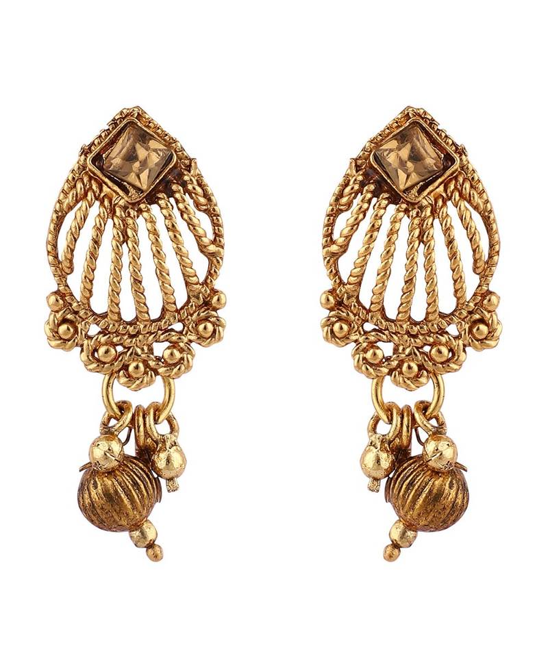 Woman Gold-Plated & Black Beaded Mangalsutra