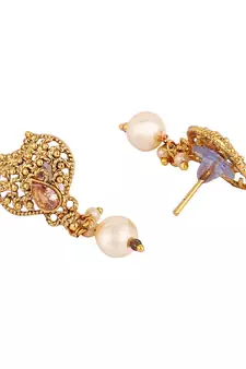 Woman Gold-Plated & Black Beaded Mangalsutra