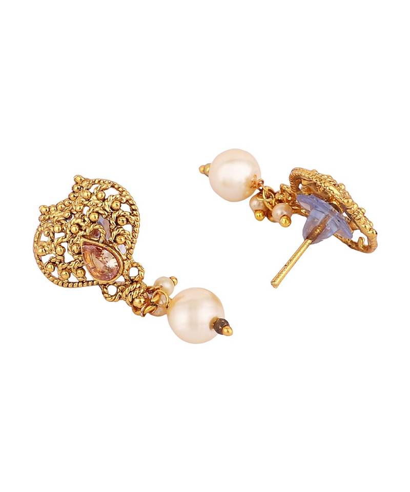 Woman Gold-Plated & Black Beaded Mangalsutra