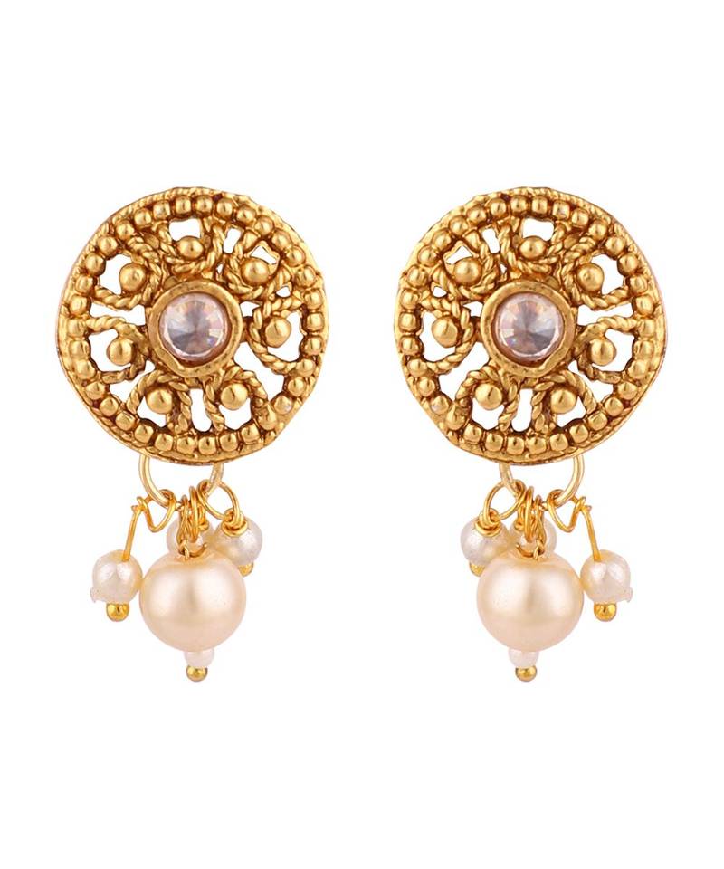 Woman Gold-Plated & Black Beaded Mangalsutra